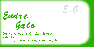 endre galo business card